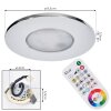 Paron Inbouw plafond armatuur, Plafondspot, Inbouw armatuur LED Chroom, 3-lichts, Afstandsbediening