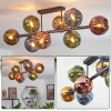 Koyoto Plafondlamp, Kogellampje Blauw, Goud, Groen, Koperkleurig, 8-lichts