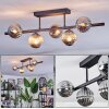 Chehalis Plafondlamp, Kogellampje Zwart, 5-lichts