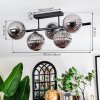 Chehalis Plafondlamp, Kogellampje Zwart, 5-lichts