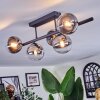 Chehalis Plafondlamp, Kogellampje Zwart, 5-lichts