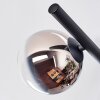 Chehalis Plafondlamp, Kogellampje Zwart, 5-lichts