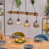 Koyoto Hanglamp, Kogellampje, Hanglamp Natuurlijke kleuren, Zwart, 4-lichts