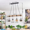 Koyoto Hanglamp, Kogellampje, Hanglamp Natuurlijke kleuren, Zwart, 4-lichts