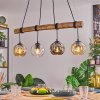 Ripoll Hanglamp, Kogellampje, Hanglamp Natuurlijke kleuren, Zwart, 4-lichts