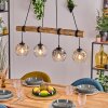 Ripoll Hanglamp, Kogellampje, Hanglamp Natuurlijke kleuren, Zwart, 4-lichts