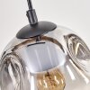 Ripoll Hanglamp, Kogellampje, Hanglamp Natuurlijke kleuren, Zwart, 4-lichts