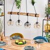 Ripoll Hanglamp, Kogellampje, Hanglamp Natuurlijke kleuren, Zwart, 4-lichts