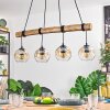 Ripoll Hanglamp, Kogellampje, Hanglamp Natuurlijke kleuren, Zwart, 4-lichts