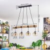 Ripoll Hanglamp, Kogellampje, Hanglamp Natuurlijke kleuren, Zwart, 4-lichts
