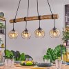 Ripoll Hanglamp, Kogellampje, Hanglamp Natuurlijke kleuren, Zwart, 4-lichts