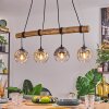 Ripoll Hanglamp, Kogellampje, Hanglamp Natuurlijke kleuren, Zwart, 4-lichts