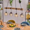 Ripoll Hanglamp, Kogellampje, Hanglamp Natuurlijke kleuren, Zwart, 4-lichts
