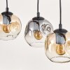 Ripoll Hanglamp, Kogellampje, Hanglamp Natuurlijke kleuren, Zwart, 4-lichts