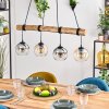 Koyoto Hanglamp, Kogellampje, Hanglamp Natuurlijke kleuren, Zwart, 4-lichts