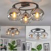 Koyoto Plafondlamp, Kogellampje Chroom, Duidelijk, Rookkleurig, 3-lichts