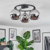 Koyoto Plafondlamp, Kogellampje Chroom, Rookkleurig, 3-lichts