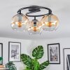 Koyoto Plafondlamp, Kogellampje Amber, Duidelijk, 3-lichts