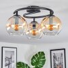 Koyoto Plafondlamp, Kogellampje Amber, Duidelijk, 3-lichts