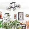 Koyoto Plafondlamp, Kogellampje Duidelijk, Rookkleurig, 6-lichts