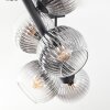 Koyoto Plafondlamp, Kogellampje Duidelijk, Rookkleurig, 6-lichts