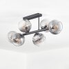 Koyoto Plafondlamp, Kogellampje Duidelijk, Rookkleurig, 6-lichts