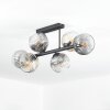 Ripoll Plafondlamp, Kogellampje Amber, Duidelijk, Rookkleurig, 6-lichts