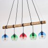 Koyoto Hanglamp, Kogellampje, Hanglamp Natuurlijke kleuren, Zwart, 5-lichts