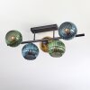 Koyoto Plafondlamp, Kogellampje Blauw, Goud, Groen, 5-lichts