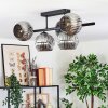 Ripoll Plafondlamp, Kogellampje Chroom, Rookkleurig, 5-lichts