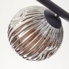 Ripoll Plafondlamp, Kogellampje Chroom, Rookkleurig, 5-lichts