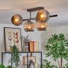 Ripoll Plafondlamp, Kogellampje Chroom, Rookkleurig, 5-lichts