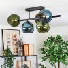 Koyoto Plafondlamp, Kogellampje Blauw, Goud, Groen, 5-lichts