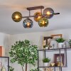 Koyoto Plafondlamp, Kogellampje Blauw, Goud, Groen, 5-lichts