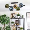 Koyoto Plafondlamp, Kogellampje Blauw, Goud, Groen, 5-lichts