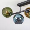Koyoto Plafondlamp, Kogellampje Blauw, Goud, Groen, 5-lichts