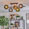 Koyoto Plafondlamp, Kogellampje Blauw, Goud, Groen, 5-lichts