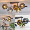 Koyoto Plafondlamp, Kogellampje Blauw, Goud, Groen, Duidelijk, 5-lichts
