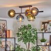 Koyoto Plafondlamp, Kogellampje Blauw, Goud, Groen, Duidelijk, 5-lichts