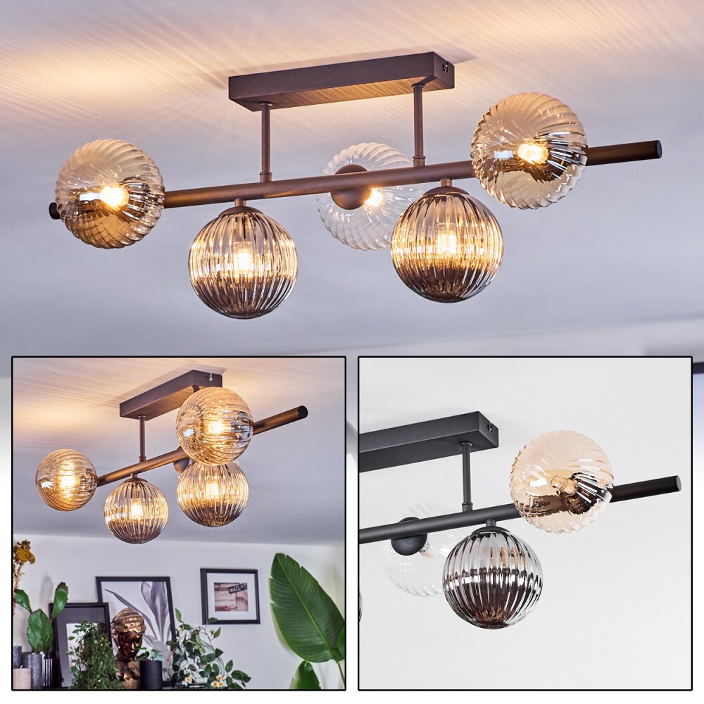 Chehalis Plafondlamp, Kogellampje Zwart, 5-lichts main product photo