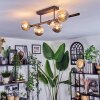 Chehalis Plafondlamp, Kogellampje Zwart, 5-lichts