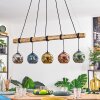 Ripoll Hanglamp, Kogellampje, Hanglamp Natuurlijke kleuren, Zwart, 5-lichts