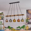 Ripoll Hanglamp, Kogellampje, Hanglamp Natuurlijke kleuren, Zwart, 5-lichts