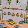 Ripoll Hanglamp, Kogellampje, Hanglamp Natuurlijke kleuren, Zwart, 5-lichts