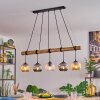 Ripoll Hanglamp, Kogellampje, Hanglamp Natuurlijke kleuren, Zwart, 5-lichts