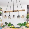 Ripoll Hanglamp, Kogellampje, Hanglamp Natuurlijke kleuren, Zwart, 5-lichts