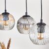Ripoll Hanglamp, Kogellampje, Hanglamp Natuurlijke kleuren, Zwart, 5-lichts