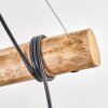 Ripoll Hanglamp, Kogellampje, Hanglamp Natuurlijke kleuren, Zwart, 5-lichts
