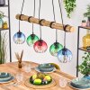 Koyoto Hanglamp, Kogellampje, Hanglamp Natuurlijke kleuren, Zwart, 5-lichts