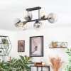 Ripoll Plafondlamp, Kogellampje Amber, Duidelijk, Rookkleurig, 6-lichts